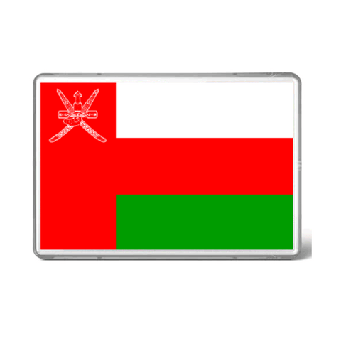 OMAN Flag Acrylic Fridge Magnet Frame - 9x6 Cms / 12Pcs Pack - Willow