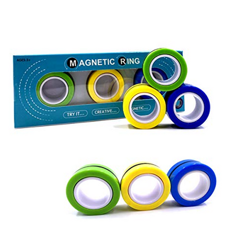 Colorful Magnetic Bracelet Ring Unzip Finger Game Toy