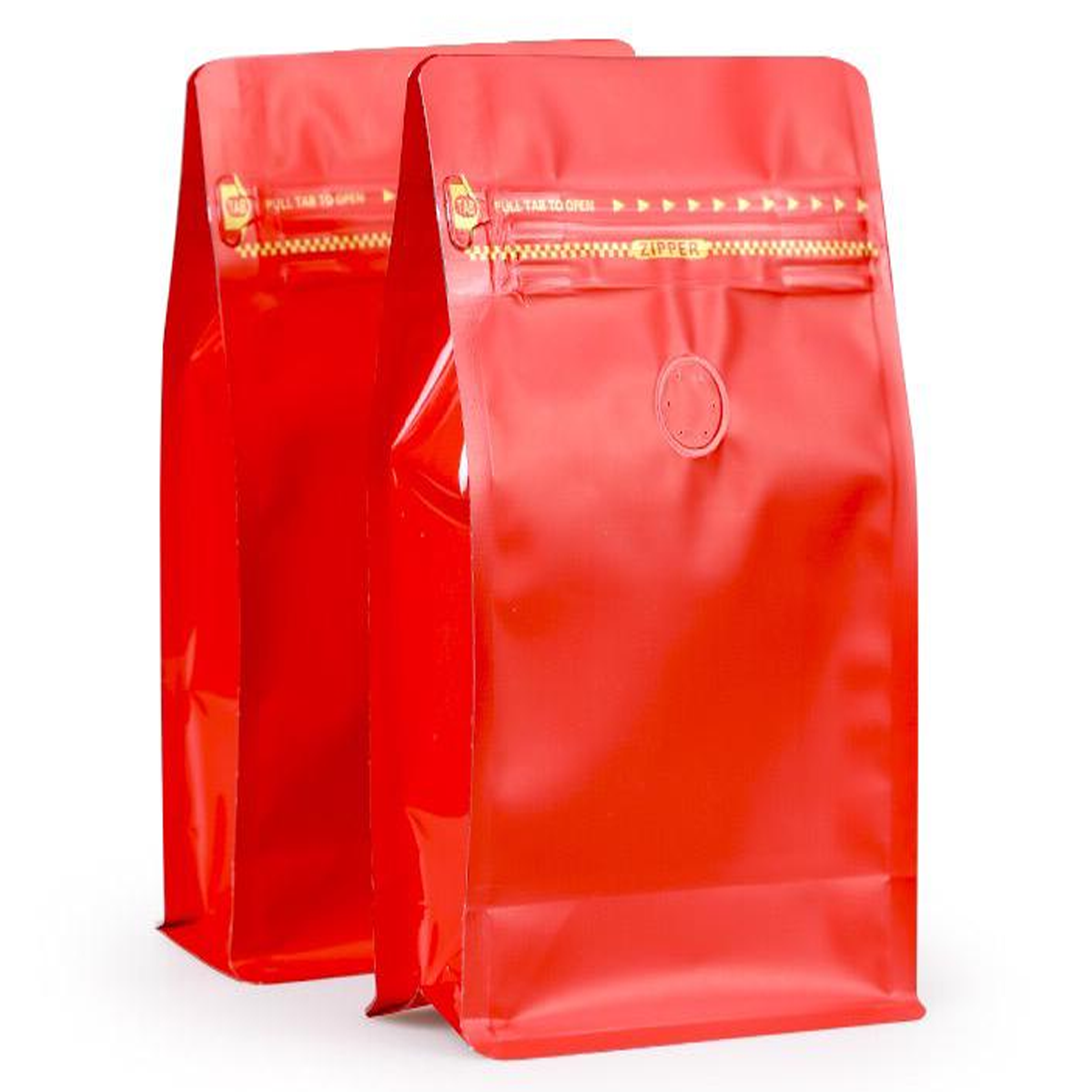 Coffee Pouches Resealable Coffee Bag with valve, Flat Bottom Pull Tab Zipper 1Kg (25 Pc Pack) - Willow