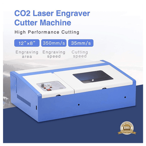 DIY Engraving Machine 40W CO2 with USB Port Only for Windows System 12x8" Blue