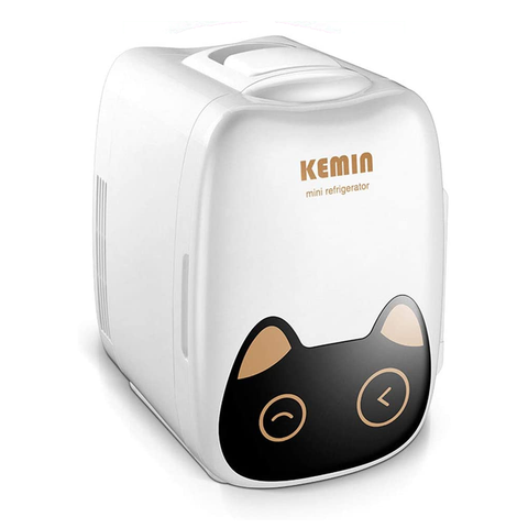 KEMIN 6L Compact  AC + DC Power Compatibility  Low Energy Portable Mini Refrigerator Beverage Refrigerator