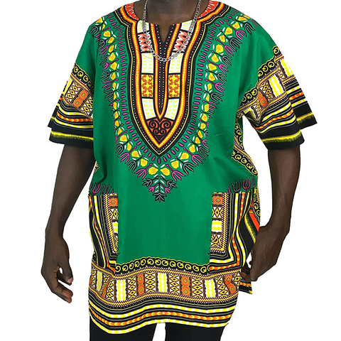 Tribe Premium Traditional Colourful African Dashiki Thailand Style - Blue