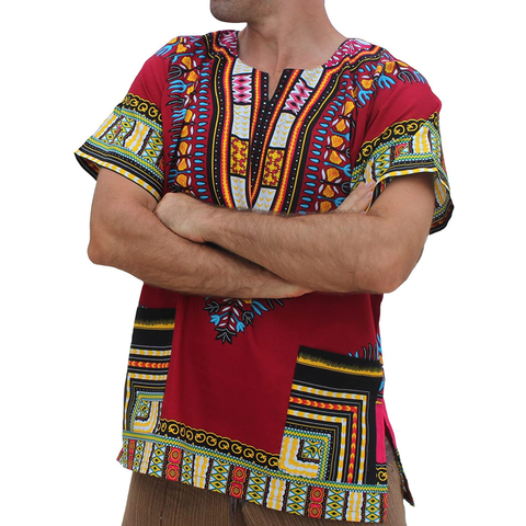 Tribe Premium Traditional Colourful African Dashiki Thailand Style -Maroon