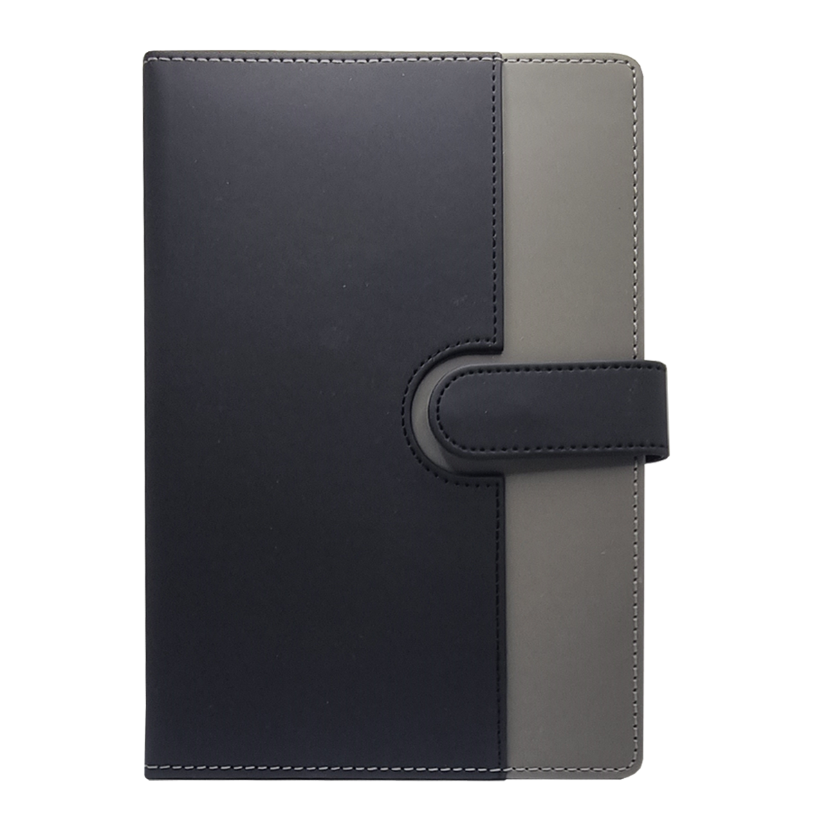 Olmecs A5-Dual Tone Soft PU Covered Notebooks - Grey