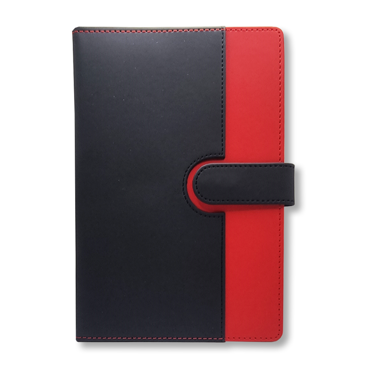 Olmecs A5-Dual Tone Soft PU Covered Notebooks - Red