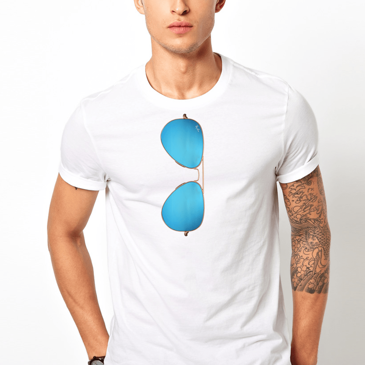 Rayban Large - Casual 160Gsm Round Neck T Shirts