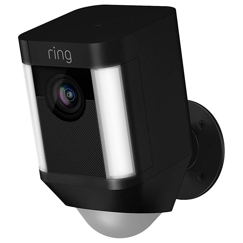 Ring - Spotlight HD Security Camera With Battery- Black