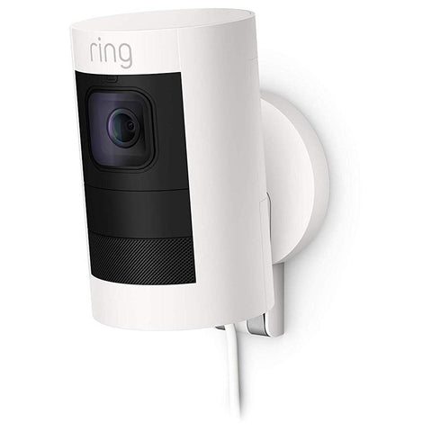 Ring - Stick Up Wired HD Security Camera - White