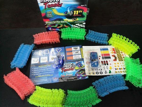 Magic Tracks 220 Pieces That Bend Flex & Glow in Dark 11Ft.