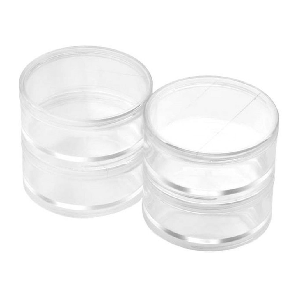 12 Clear Plastic Acrylic Round Box For cookie candy Dia 9.5x5.5 Cms
