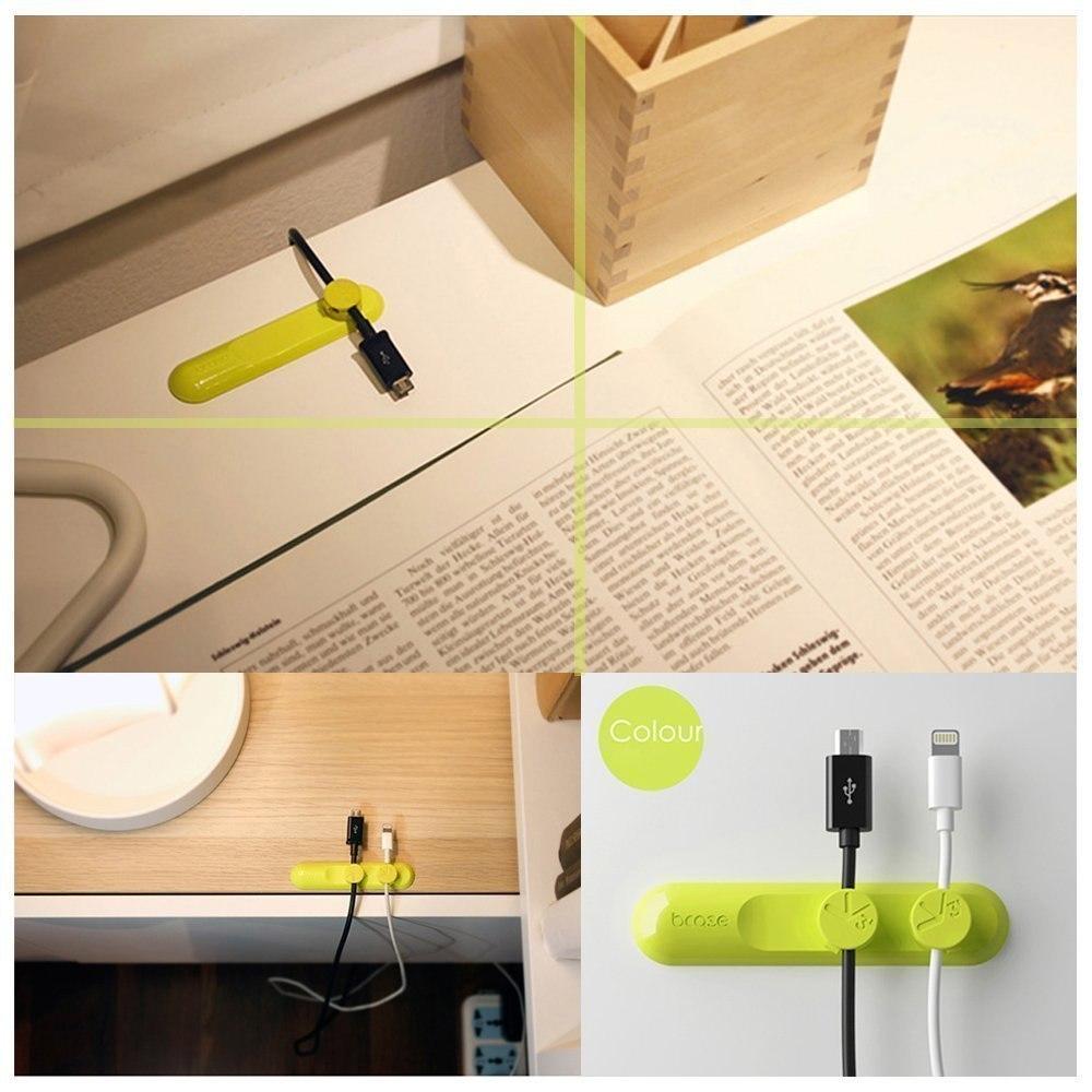 Magnetic USB Cable Clip Desk Tidy Organiser Wire Lead USB Cable Holder