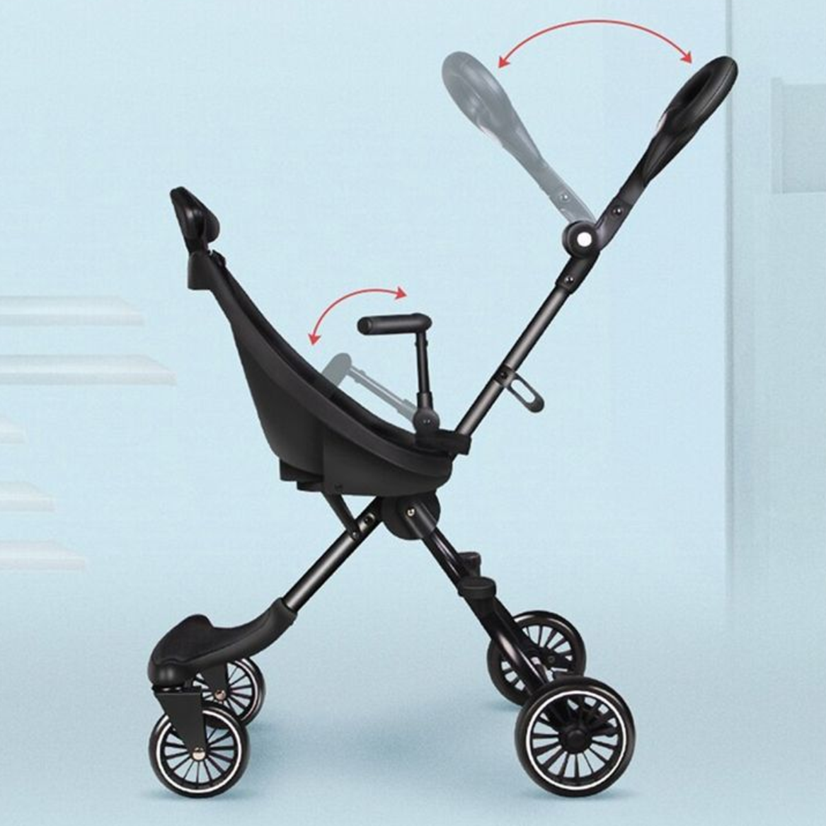 Little Angel - Baby Stroller Folding Portable Pram - Blue