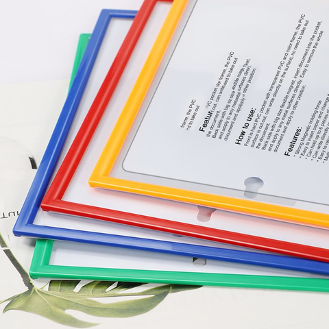 10Pc Pack Magnetic File Pocket with a Big Cut on the Front for Direct Writing on the Paper Insert - WILLOW