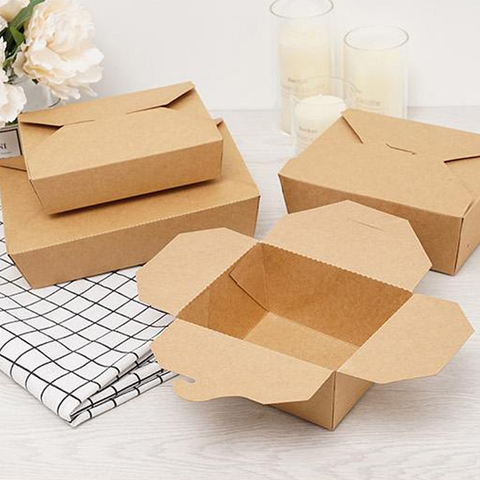 120 Pcs  Kraft PE Takeaway Boxes  (36oz) - Willow