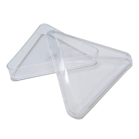 12 Clear Plastic Acrylic Triangle Box For  candy 11.5x2.00 Cms