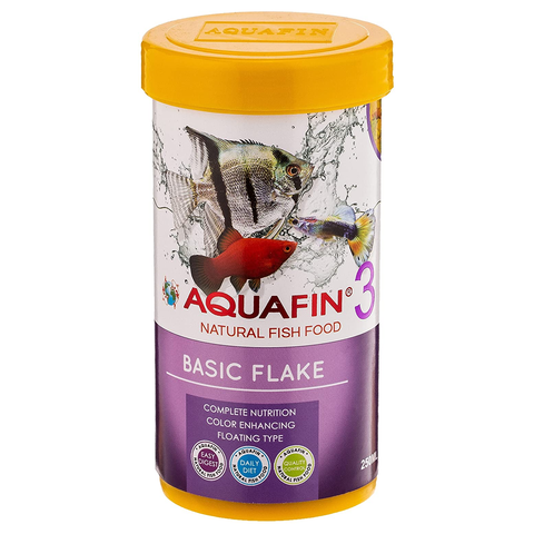 Aquafin Basic Flakes Food for All Tropical Fish and Goldfish, 250 ml