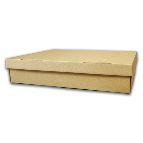 Heavy Duty Brown Corrugated kraft Boxes with Lid and Base (45x31x9) Cms – (6Pc Pack) - WILLOW
