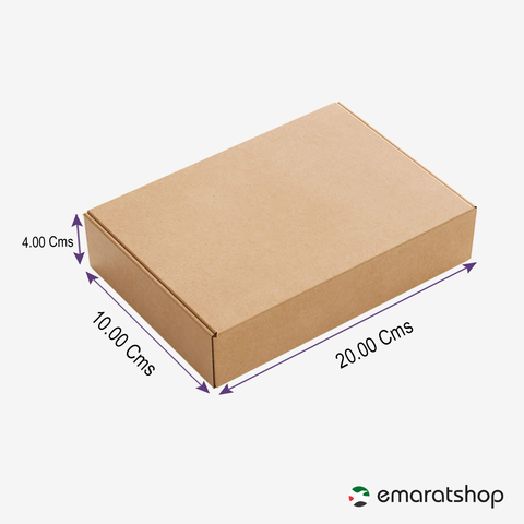 Willow KRAFT Corrugated Cardboard Boxes (Pack of 25)  20x10x3 Cms