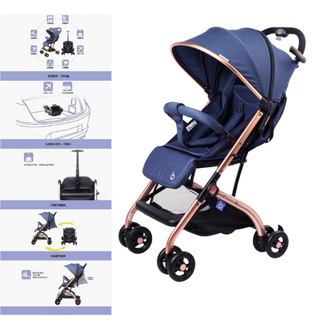 Little Angel - Baby Stroller Portable Luggage Pram - Blue