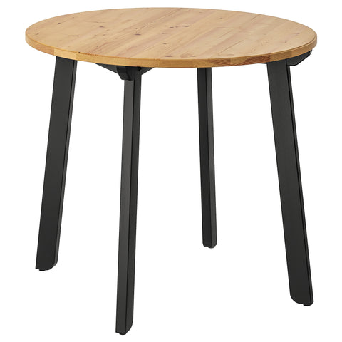 GAMLARED Table, light antique stain/black stained 85 cm