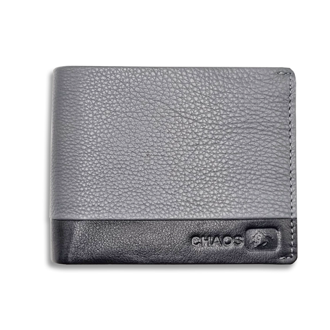 Men Brown/Tan Genuine Leather Wallet - Regular Size (4 Card Slots) - Chaos