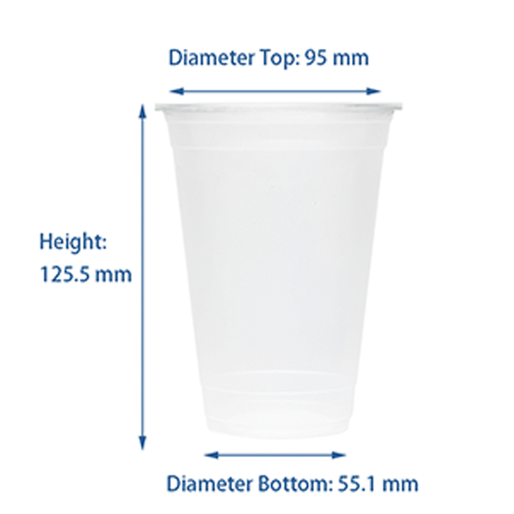 Translucent PP Sealable Cups (Box of 1000) - 500cc