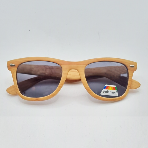 Unisex Retro Polarized Wooden bamboo Sunglasses for Men & Women (Grey)