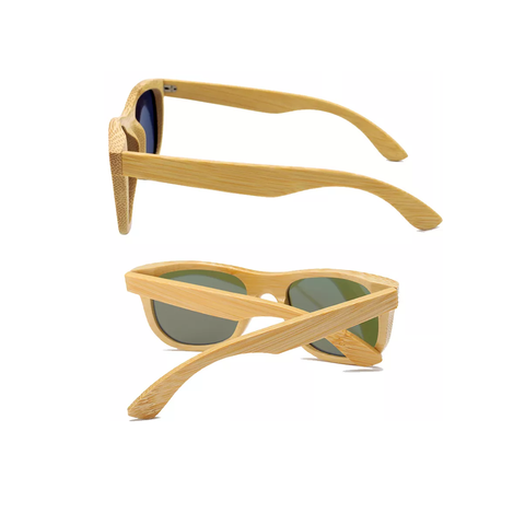 Unisex Retro Polarized Wooden bamboo Sunglasses for Men & Women (Maroon)