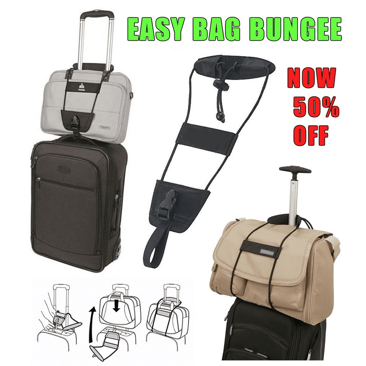 Travelon top bag bungee