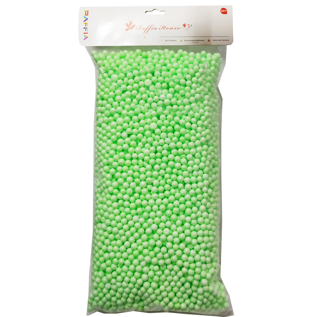 Thermocol Colourful Confetti Balls For Gift Box Filling 50g - Green