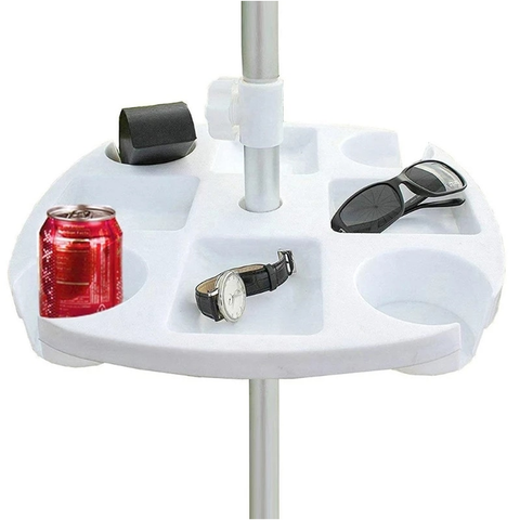 Procamp Beach Umbrella Table Tray for Patio, Garden, Swimming Pool with Cup Holders