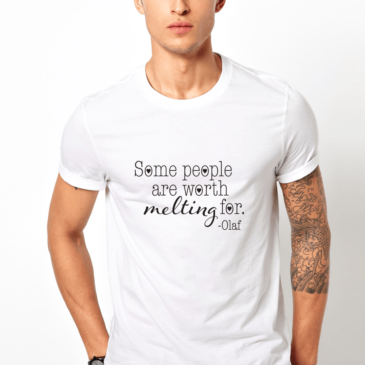 Some people are worth melting for - Casual 160Gsm Round Neck T Shirts