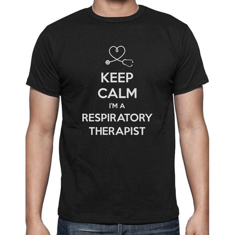Keep Calm Respiratory Therapist  - Casual 160Gsm Round Neck T Shirts