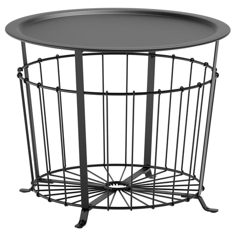 GUALÖV Storage table, black 60 cm