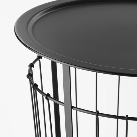 GUALÖV Storage table, black 60 cm