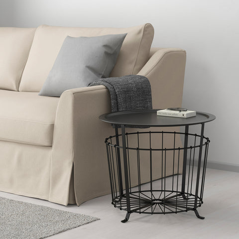 GUALÖV Storage table, black 60 cm