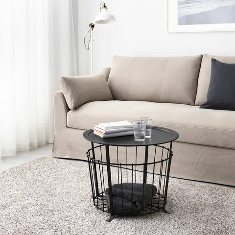 GUALÖV Storage table, black 60 cm