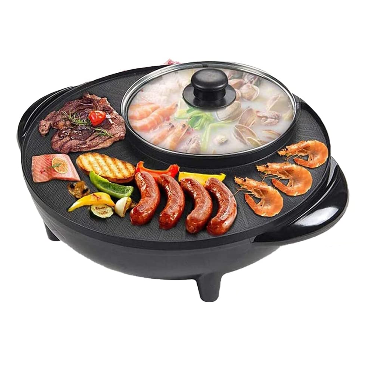Electrical BBQ Grill And Shabu Shabu Hot Pot 2 in 1 Barbecue Smokeles electrical-bbq-grill-and-shabu-shabu-hot-pot-2-in-1-barbecue-smokeles