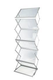 Zigzag Brochure Stand A3 Foldable Silver / White Without Box