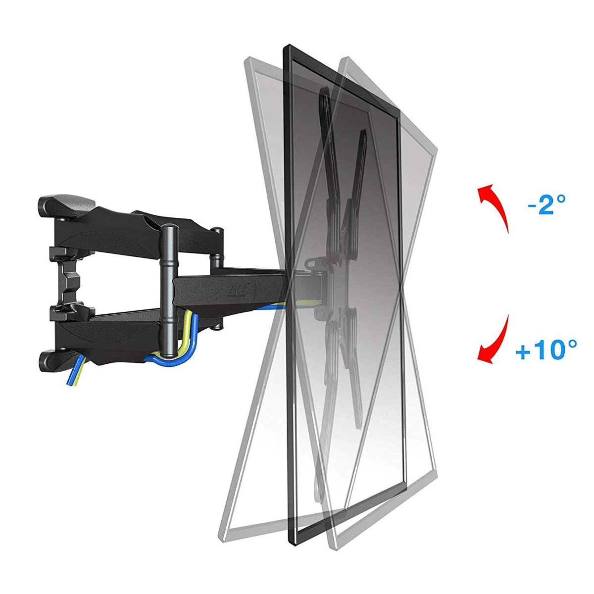 Full Motion TV Wall Mount for Most 32-55 Inches LED LCD Computer Monitors and TVs - NB