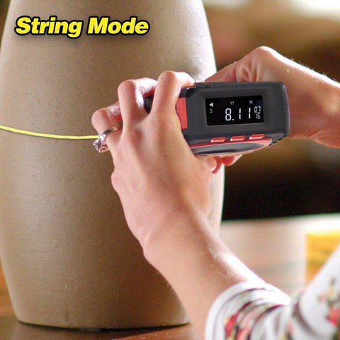 Measure King 3-in-1 Digital Tape Measure String Mode, Sonic Mode & Roller Mode