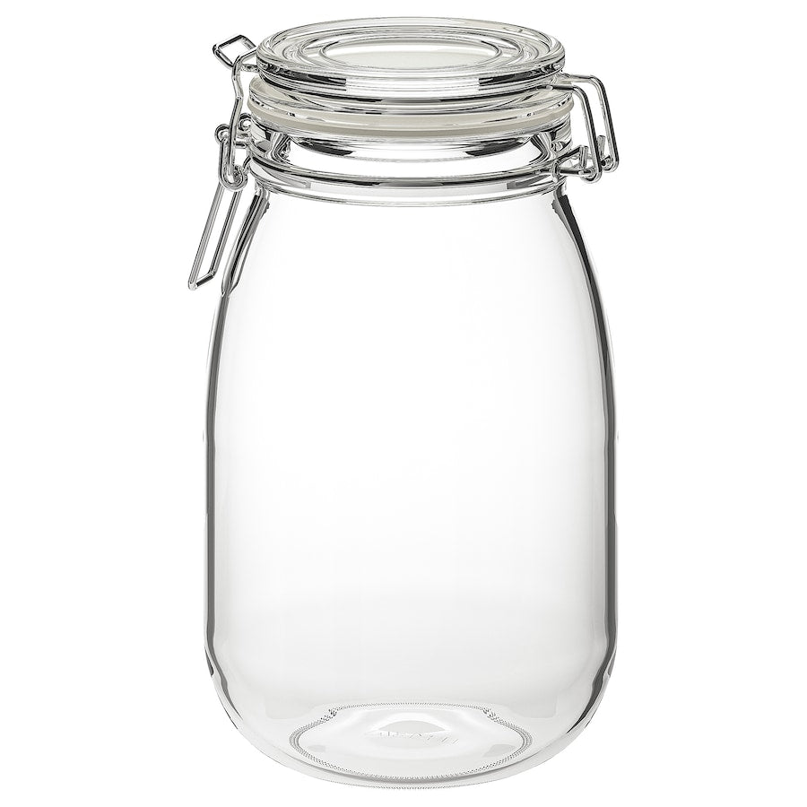 KORKEN Jar with lid, clear glass 1.8 l  (21.5 x 12.5Cms)