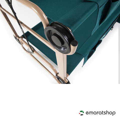 Disc-O-Bed XL with Organizers Includes Height Extension & Foot Pads - Tan