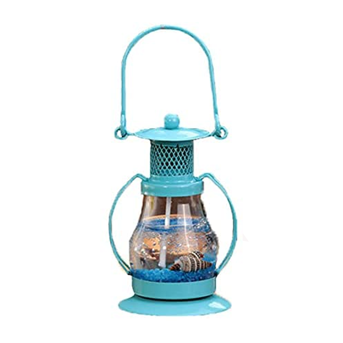 12pcs Small Hanging Lantern With Candle Mediterranean Style Mixed Assorted Colors Party Giveaway Gifts - 8cm Height