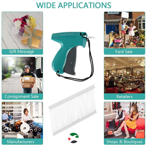 Olmecs Standard Retail Price Tag Attacher Gun for Clothes with 6 Needles & 1000pcs Barbs