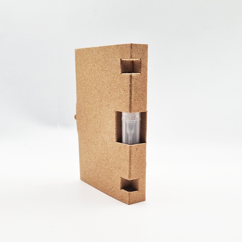 Refillable 2ml Sample Spray Perfume Bottle with Blank Paper Card Holder Kraft (50Pc Set) - Willow