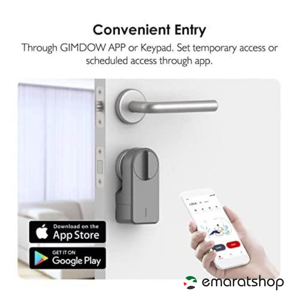 GIMDOW Smart Lock Keyless AES 128-bits Encrypted