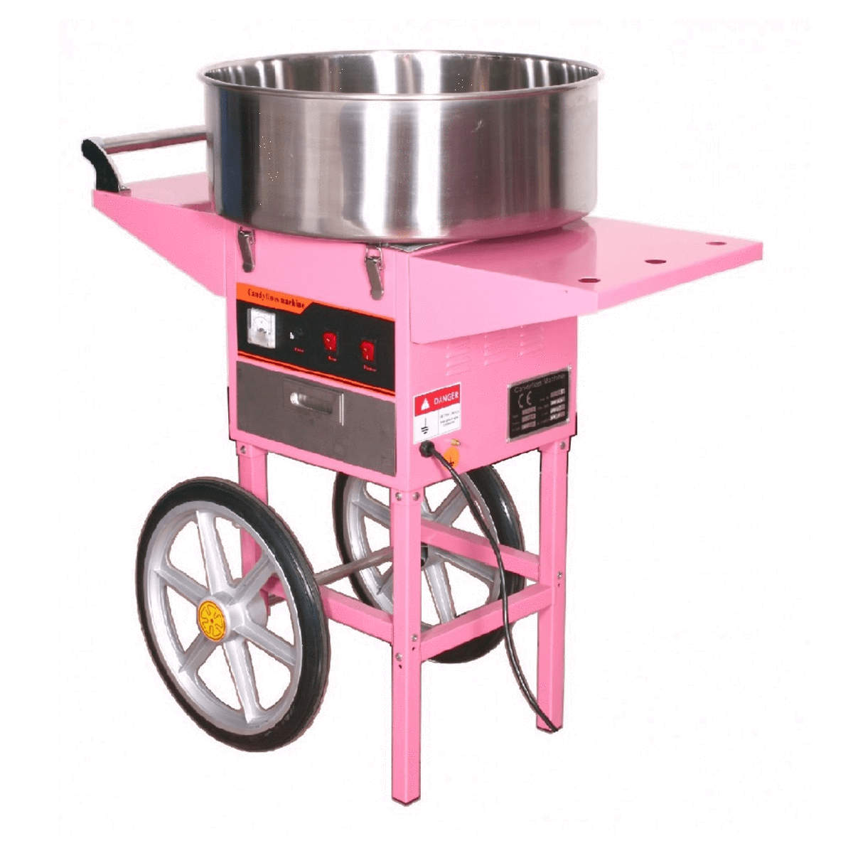 Candyfloss machine with metal bowl and Trolley