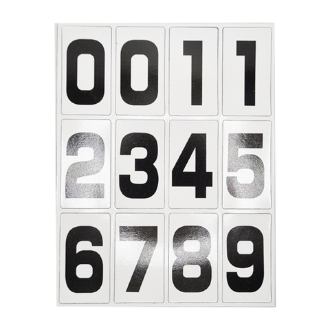 Olmecs Magnetic Heading Numbers Fridge Magnets : Black  Size: 6x3,3 Cms
