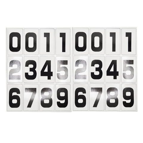 Olmecs Magnetic Heading Numbers Fridge Magnets : Black  Size: 6x3,3 Cms